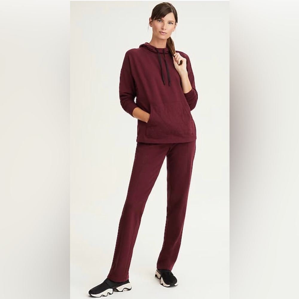LIKE NEW - J. Jill Fit Fleece Set - In bordeux heather - Size M